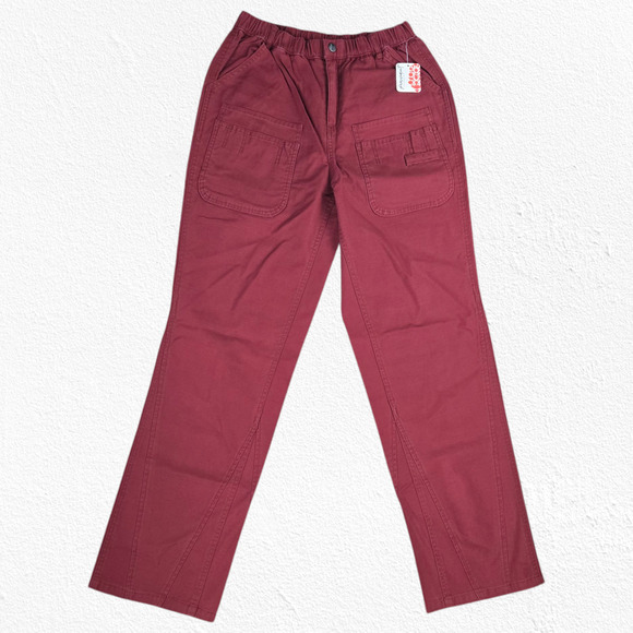 Free People Red Brick Cowboy Utility High Rise Straight Leg Cargo Pants Size XS - Picture 2 of 11